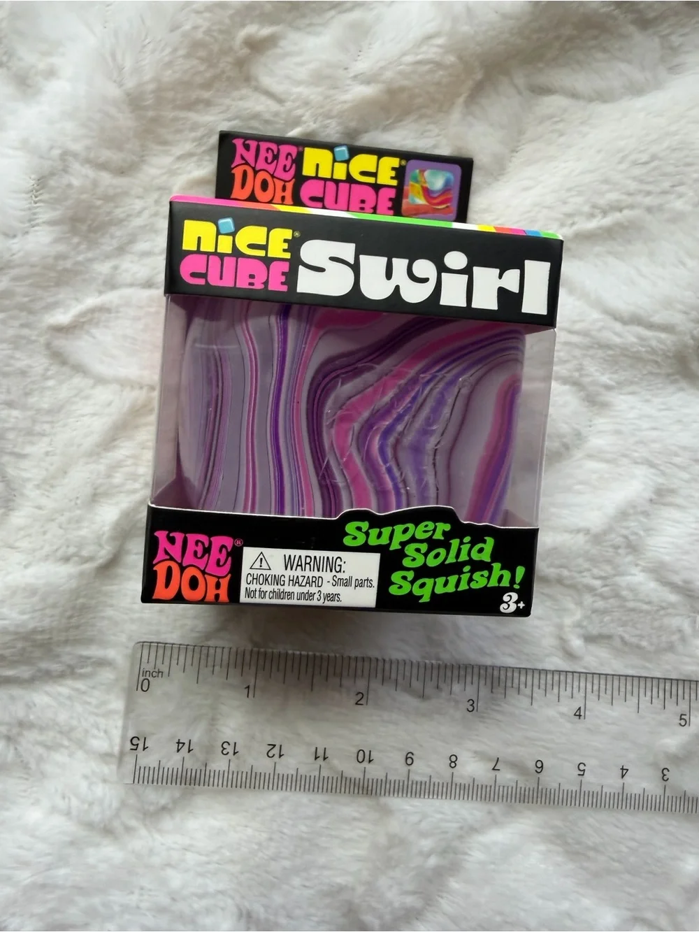 🩶🩷💜 NIB NEEDOH by Schylling – Nice Cube Swirl | Gray, Pink & Purple ✨